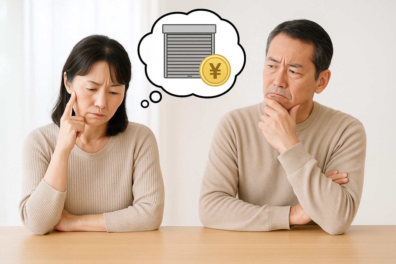 修理業者選びに迷っている中高年の夫婦
